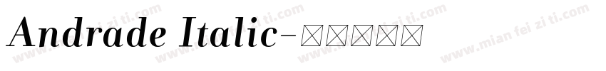 Andrade Italic字体转换